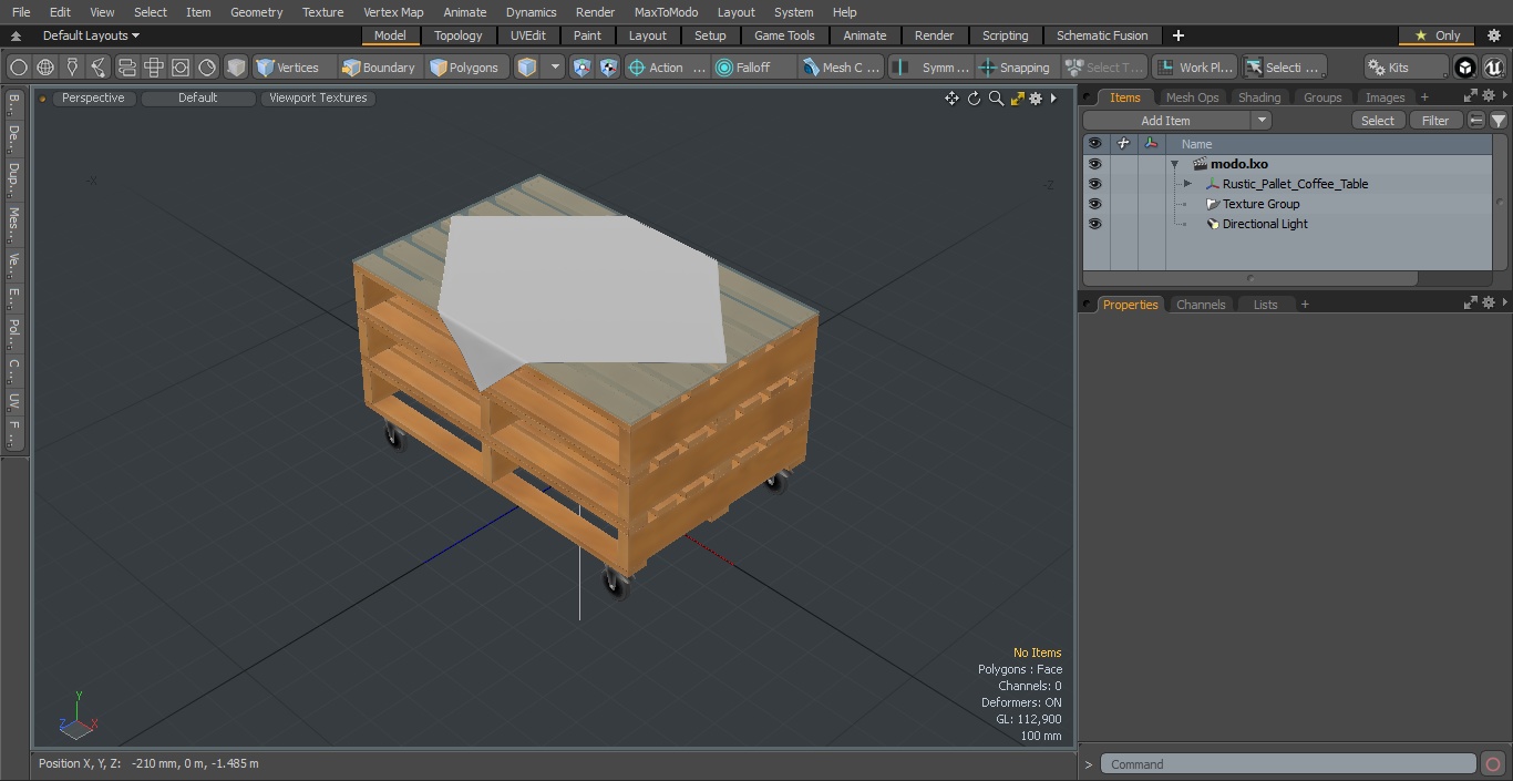 3D Rustic Pallet Coffee Table