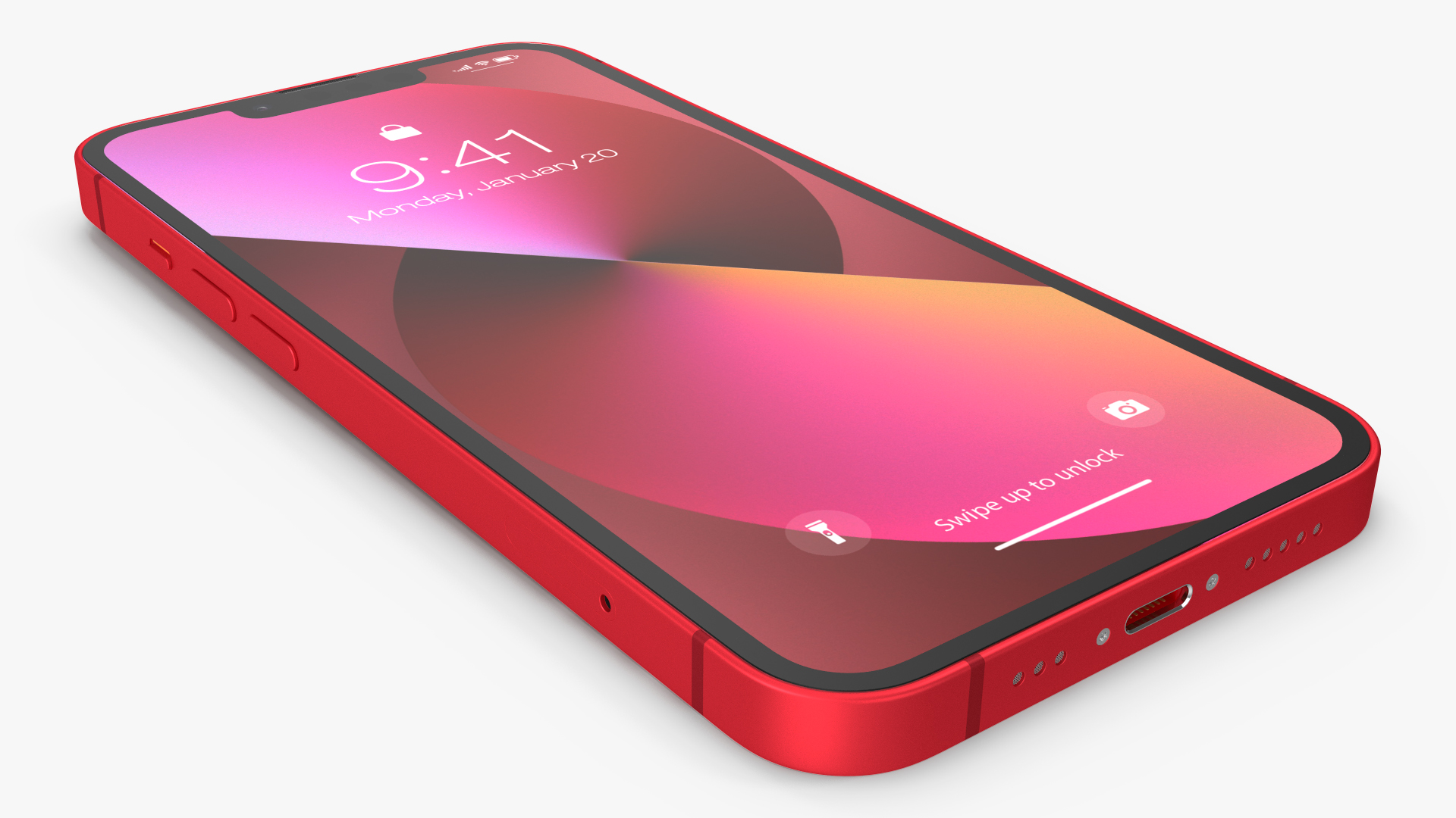 Red Apple iPhone 13 3D model