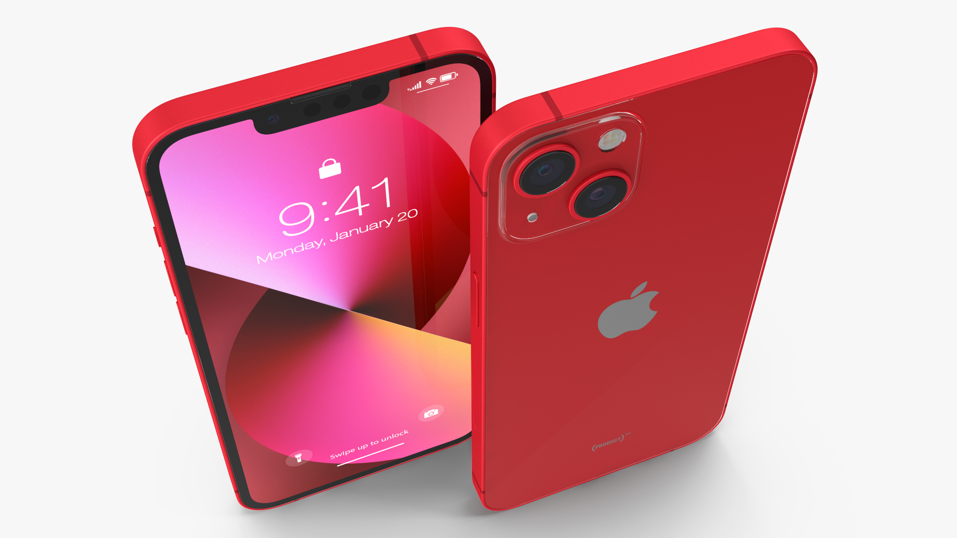 Red Apple iPhone 13 3D model