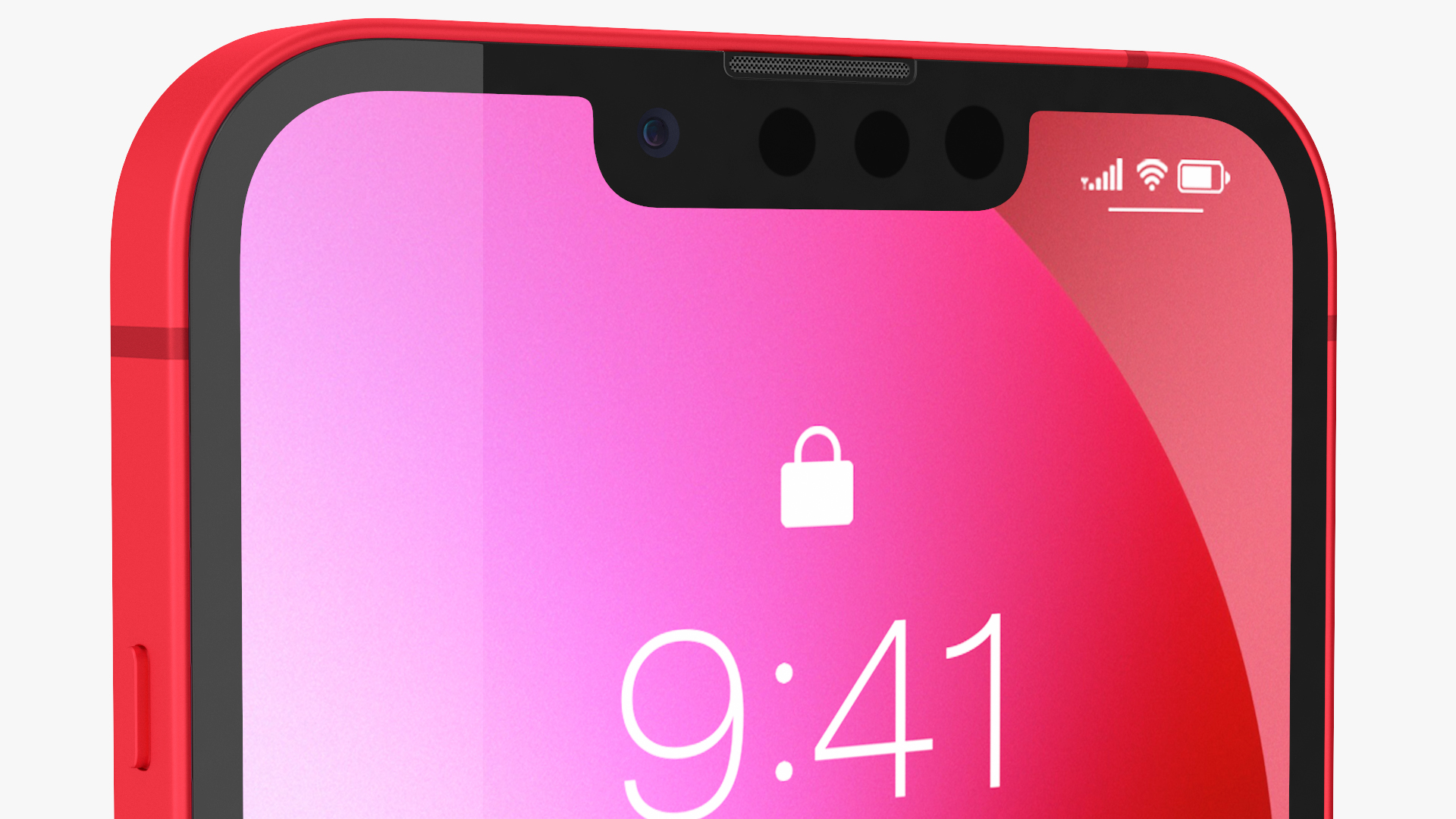 Red Apple iPhone 13 3D model