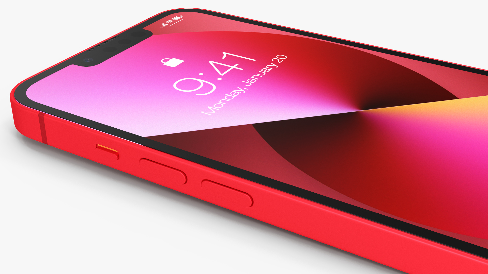 Red Apple iPhone 13 3D model