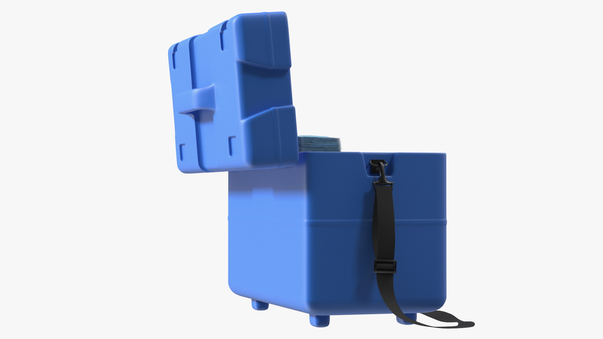 3D model Open Transport Box With Covid Tests and Masks