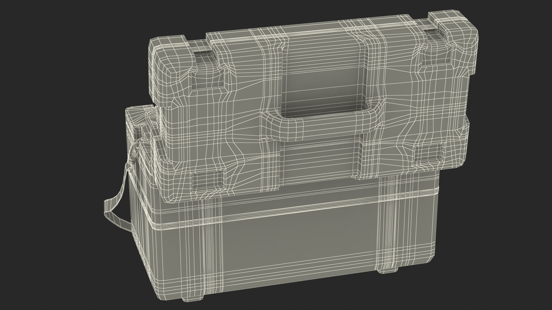 3D model Open Transport Box With Covid Tests and Masks
