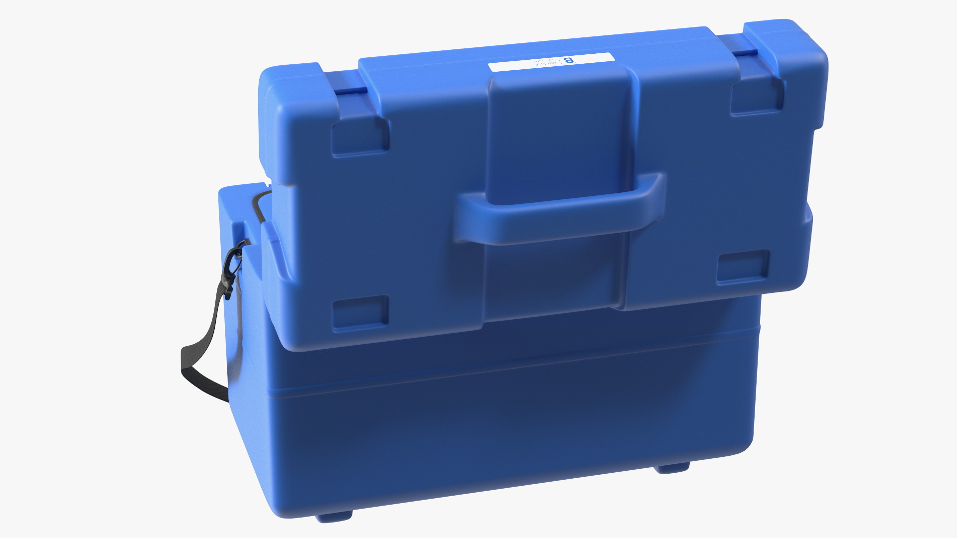 3D model Open Transport Box With Covid Tests and Masks