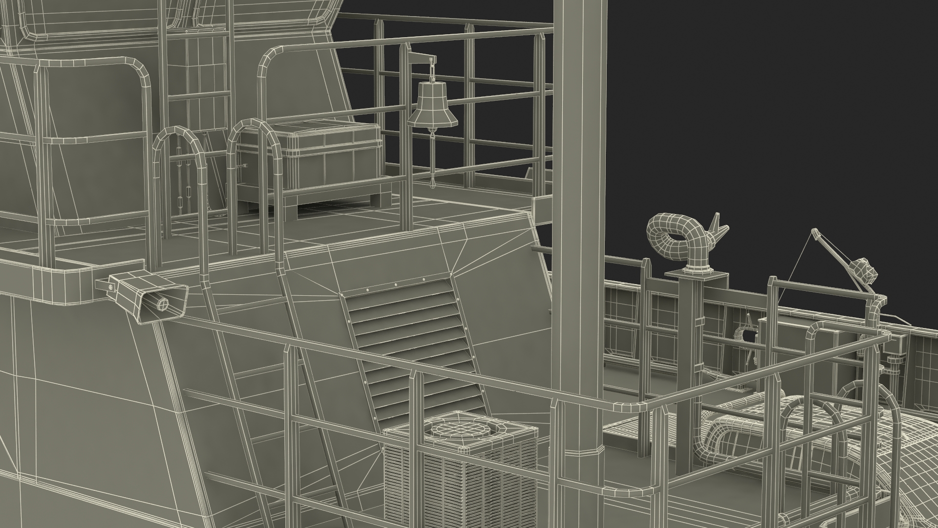 3D Ferry Ship with Vehicle model