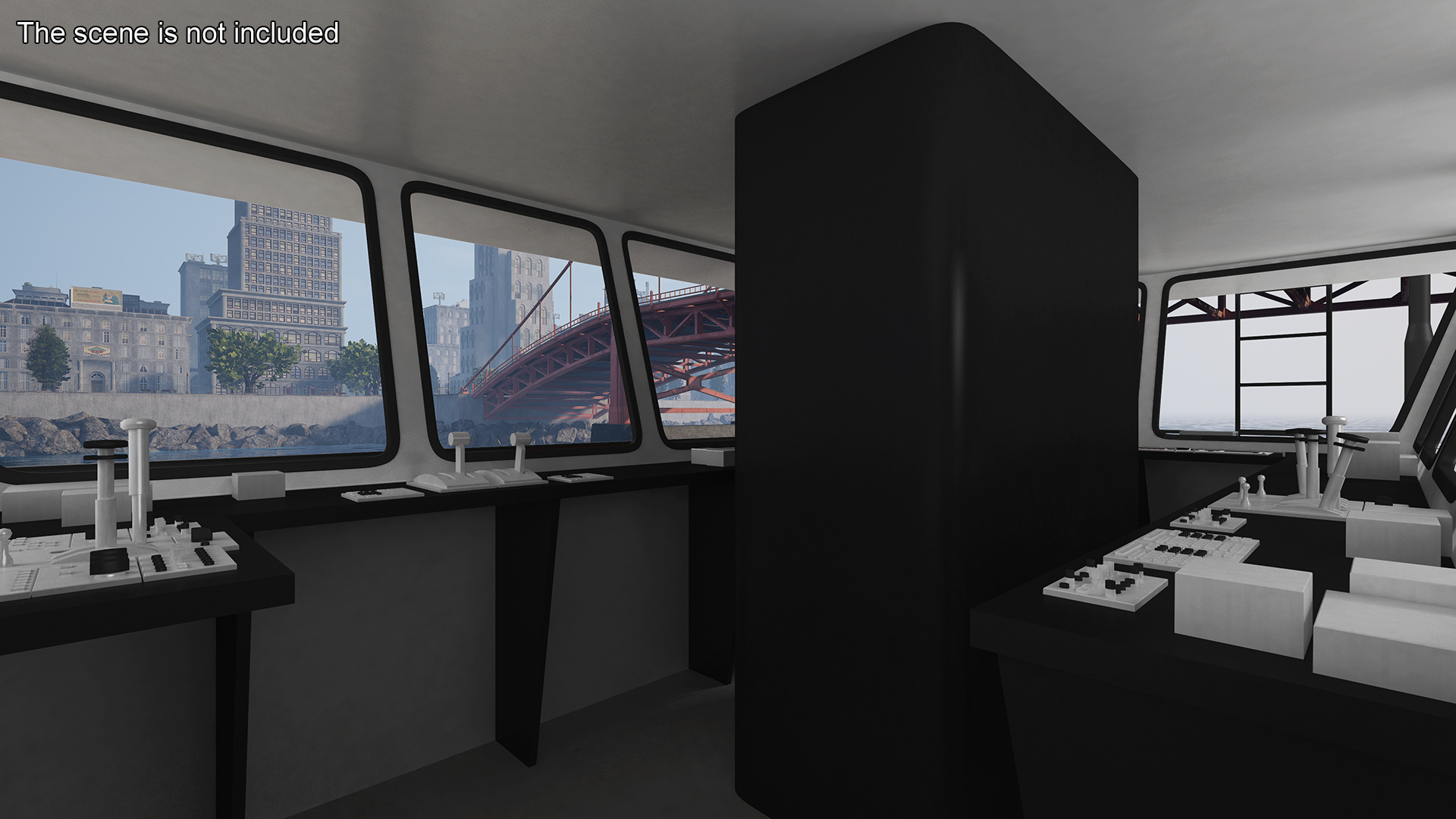 3D Ferry Ship with Vehicle model