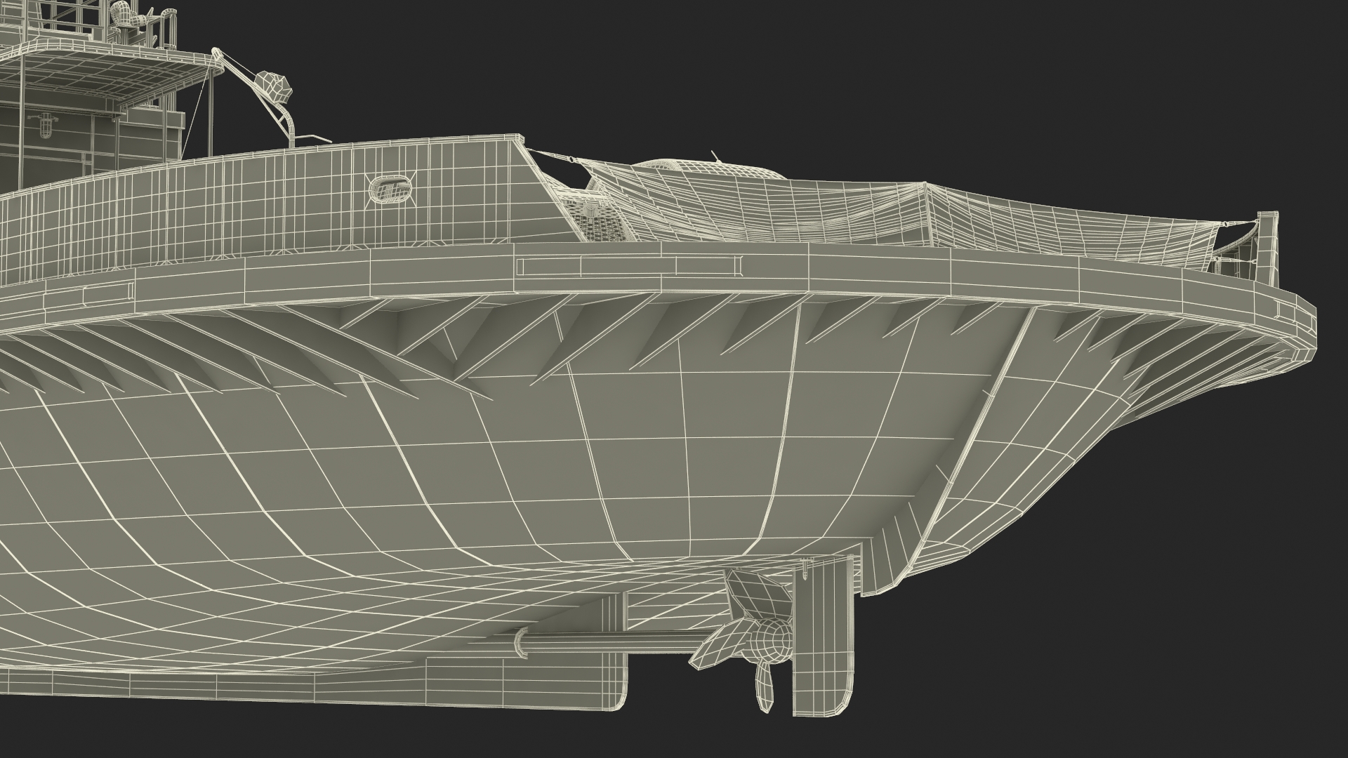 3D Ferry Ship with Vehicle model