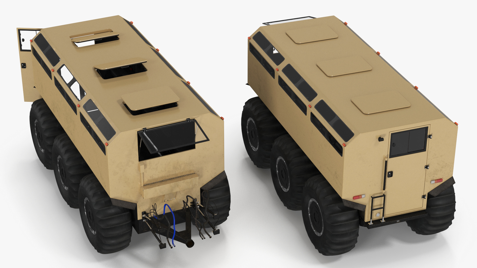3D model All-Terrain Trailer Beige