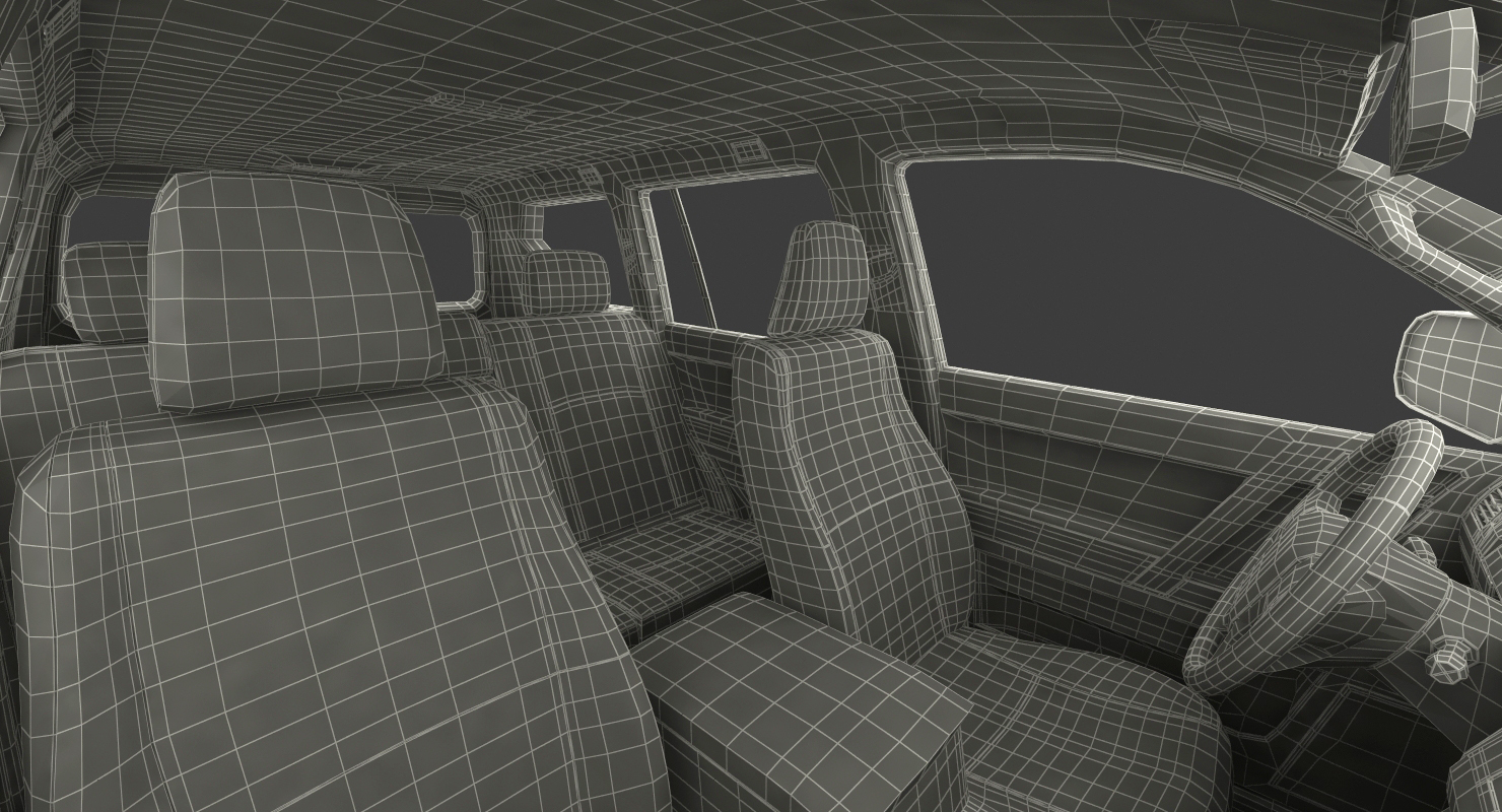 3D Toyota Prado 2018 Simple Interior model