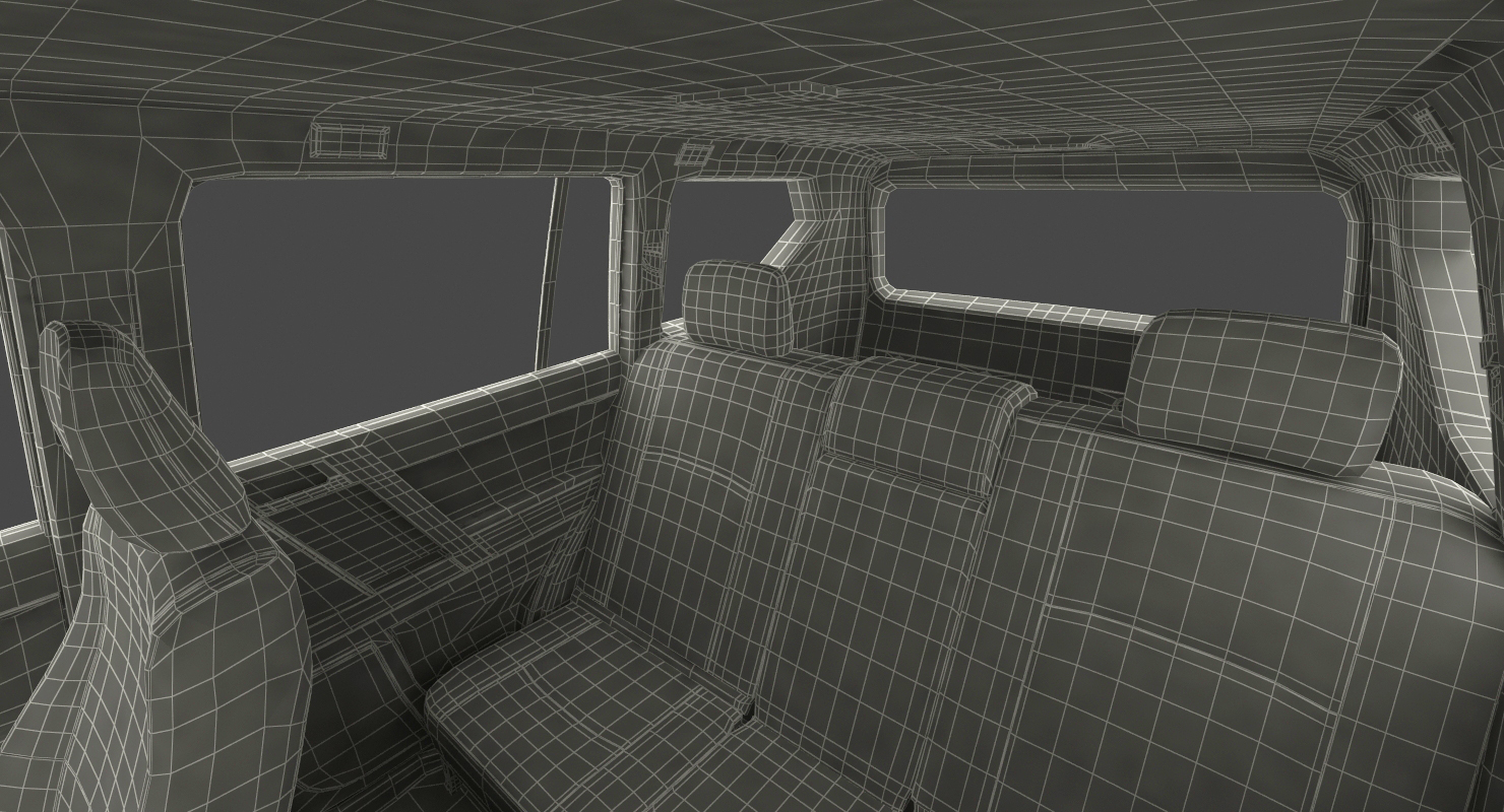 3D Toyota Prado 2018 Simple Interior model