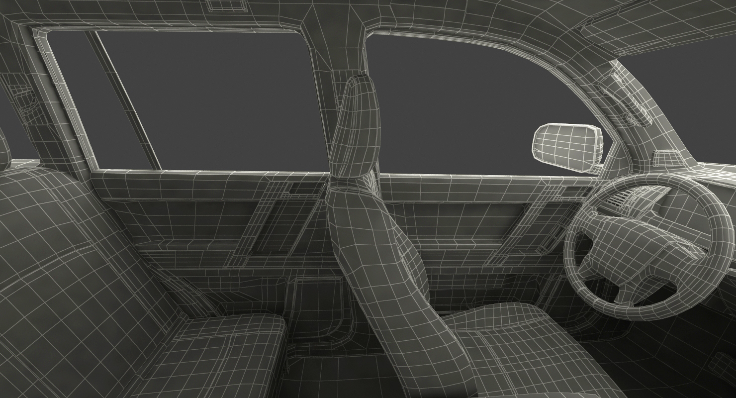 3D Toyota Prado 2018 Simple Interior model
