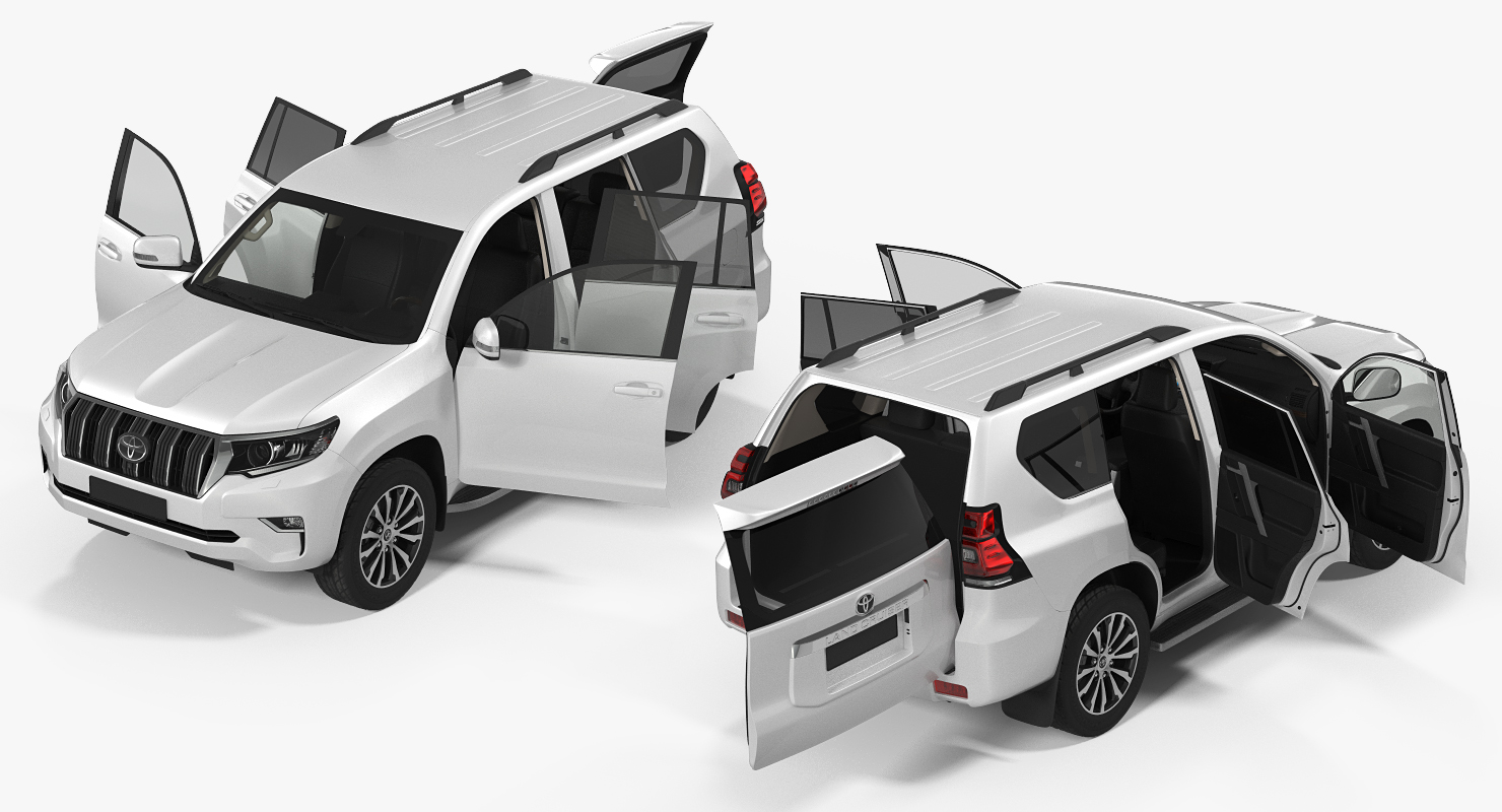 3D Toyota Prado 2018 Simple Interior model