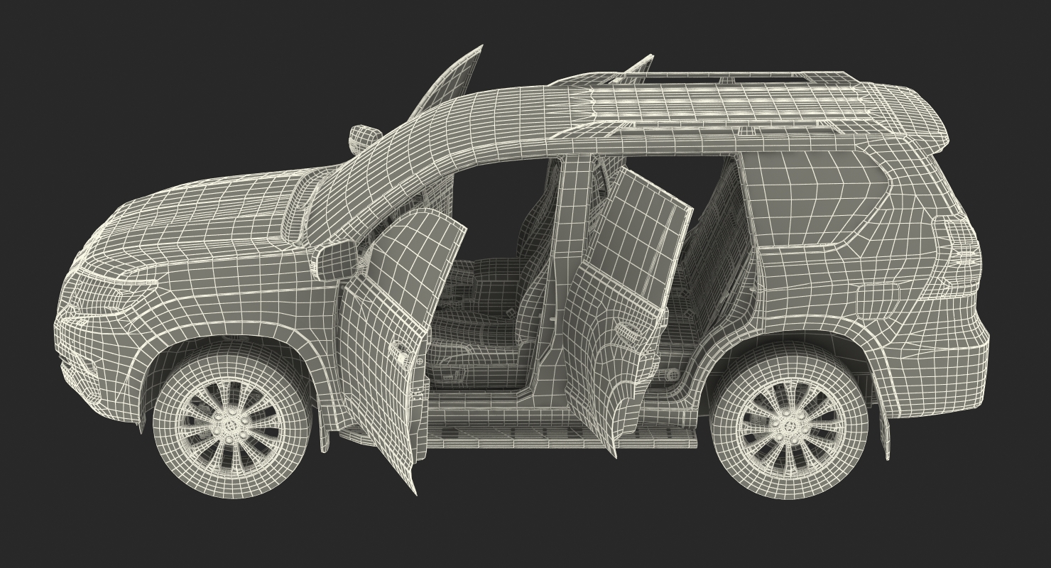 3D Toyota Prado 2018 Simple Interior model