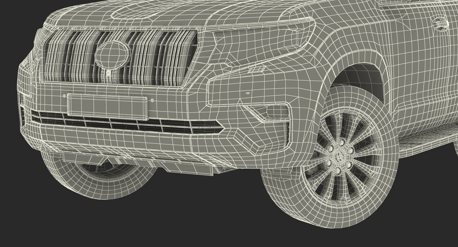 3D Toyota Prado 2018 Simple Interior model