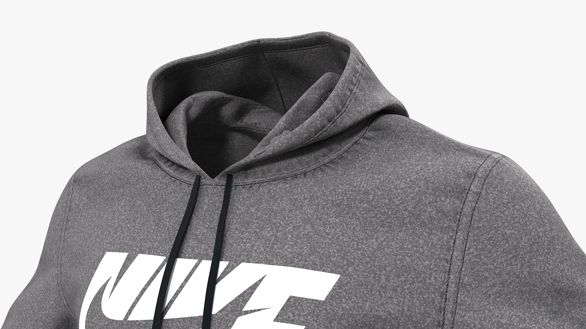 Grey Hoodie Nike Lowered Hood 3D model