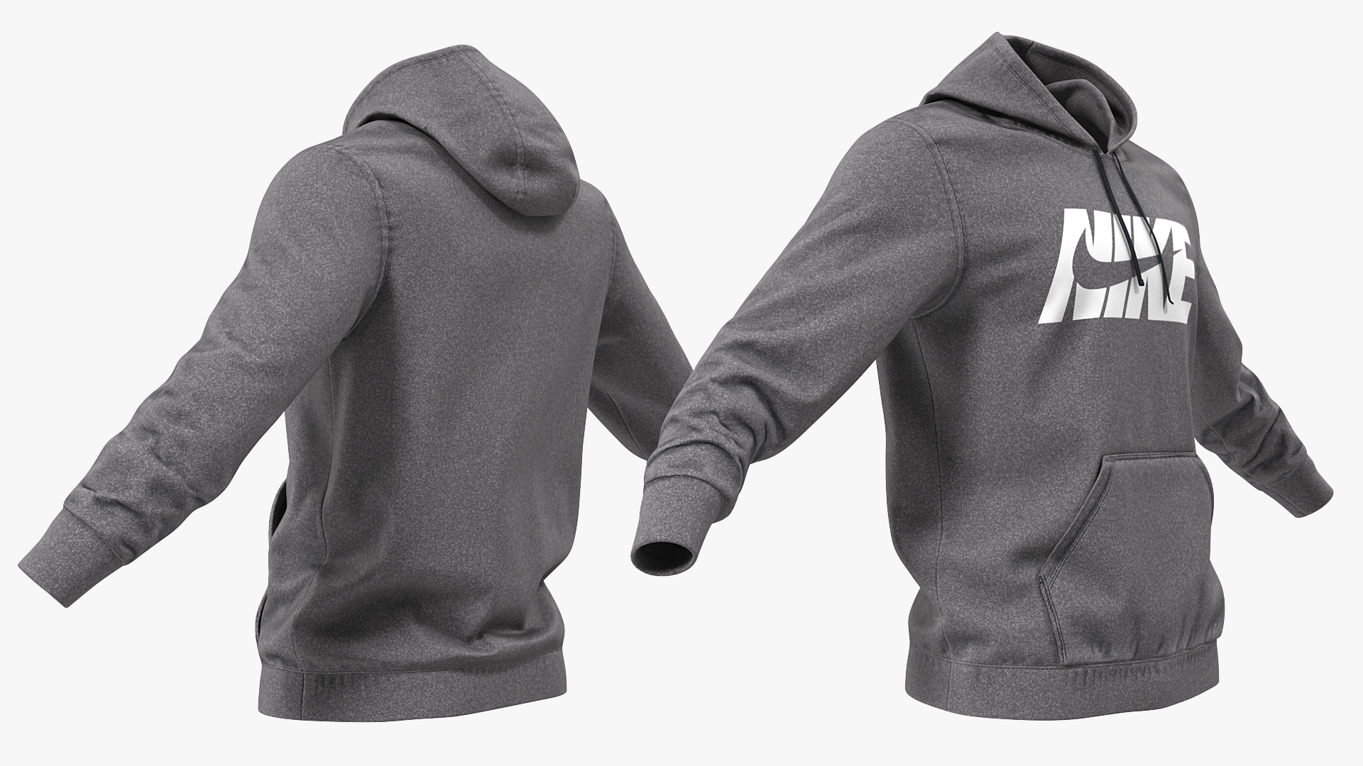 Grey Hoodie Nike Lowered Hood 3D model