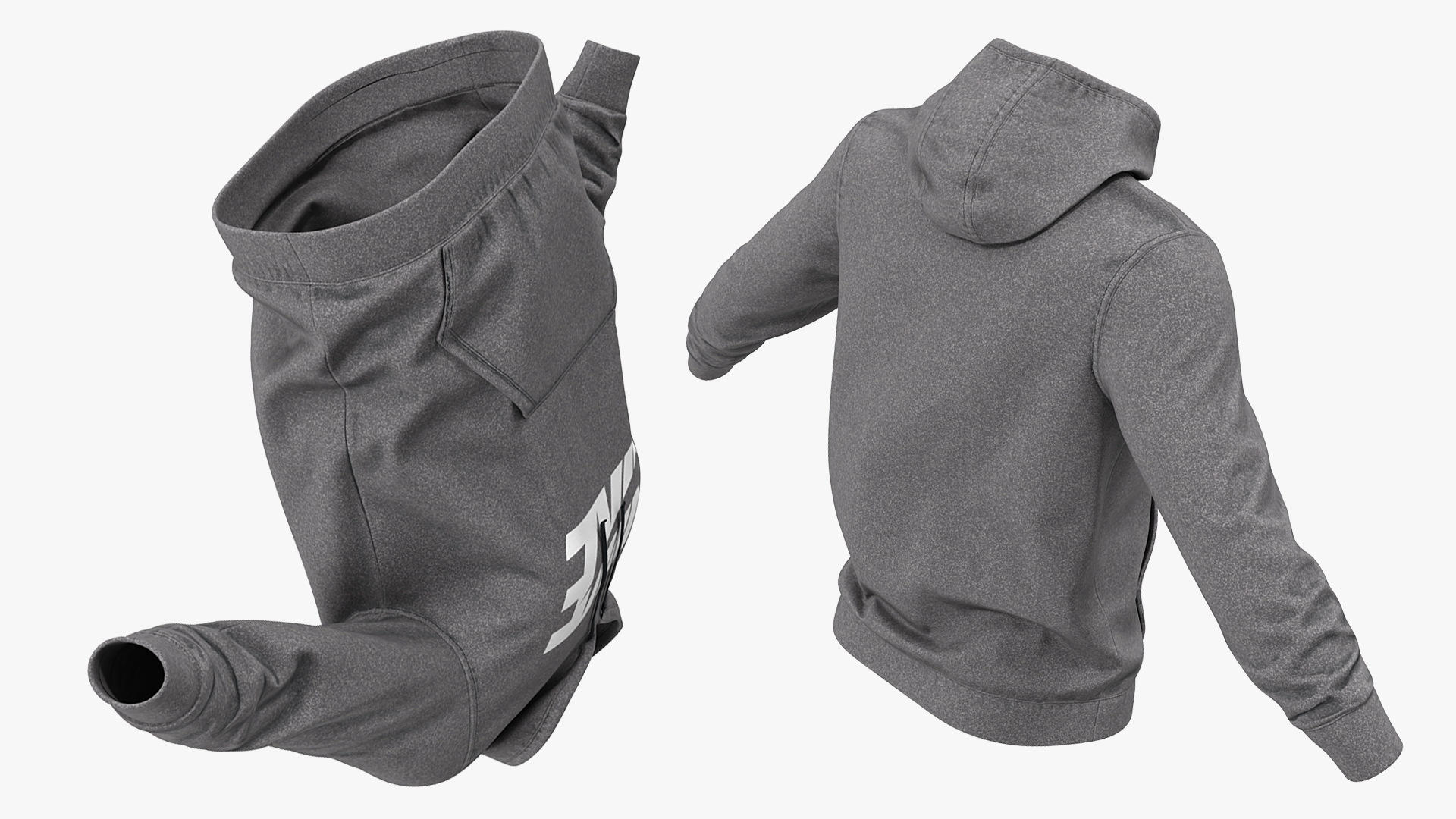 Grey Hoodie Nike Lowered Hood 3D model