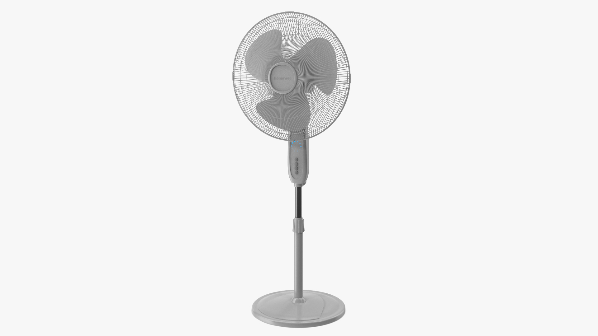 3D Pedestal Honeywell Fan White model
