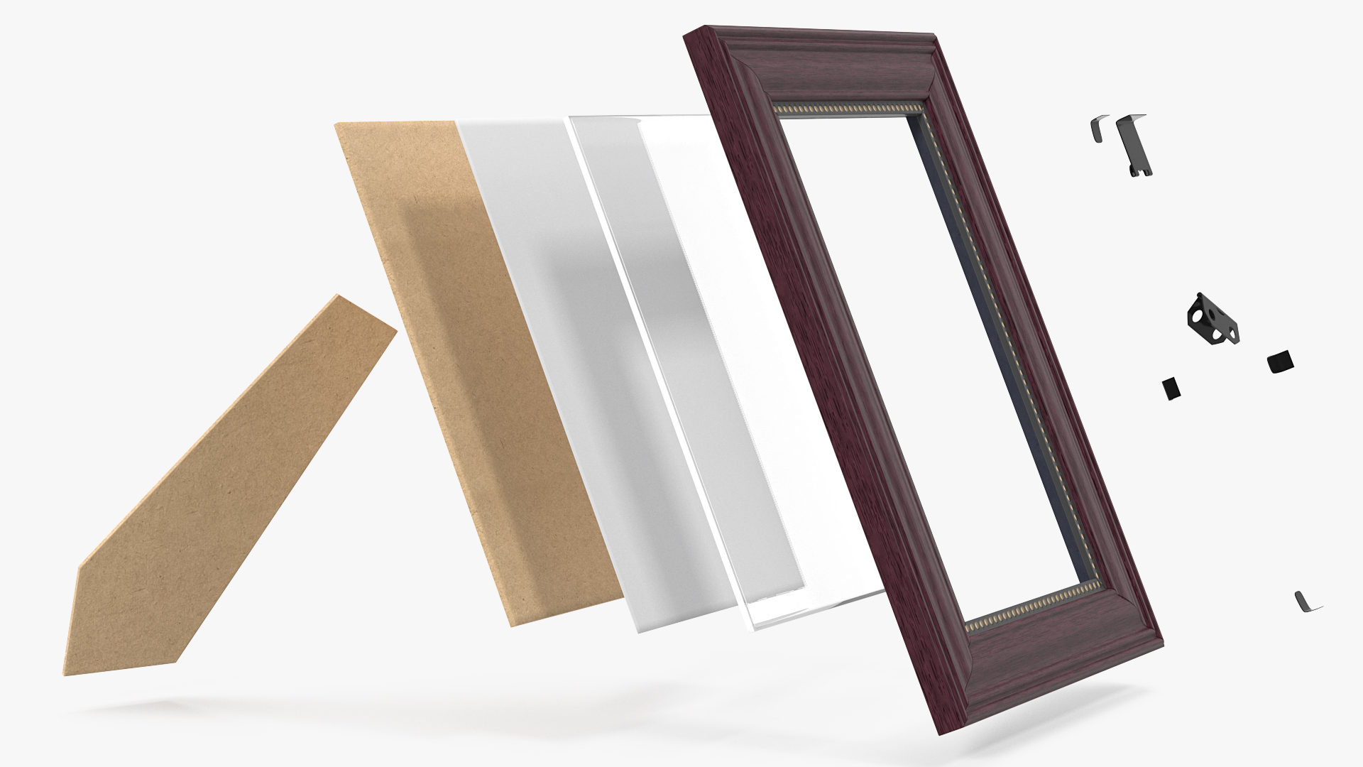 Small Wood Photo Frame 3D