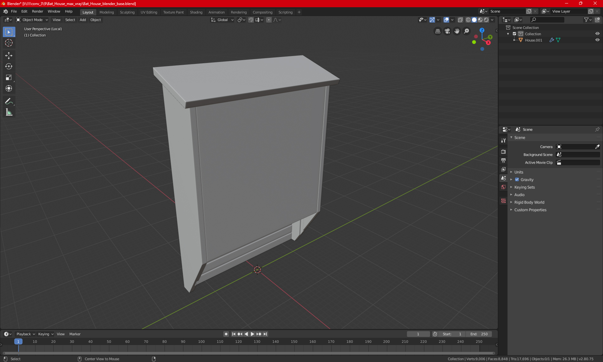 Bat House 3D model