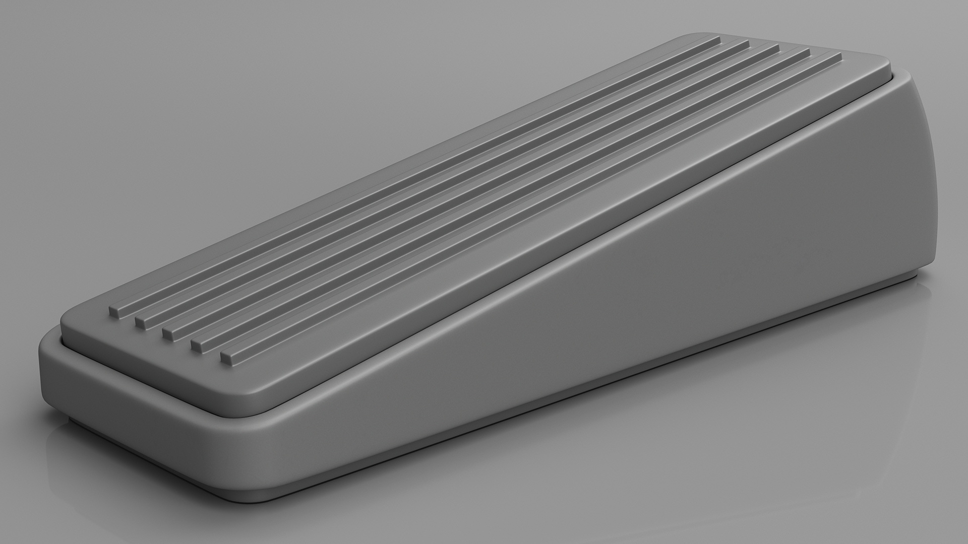 3D Heavy Duty Door Stop Wedge Grey
