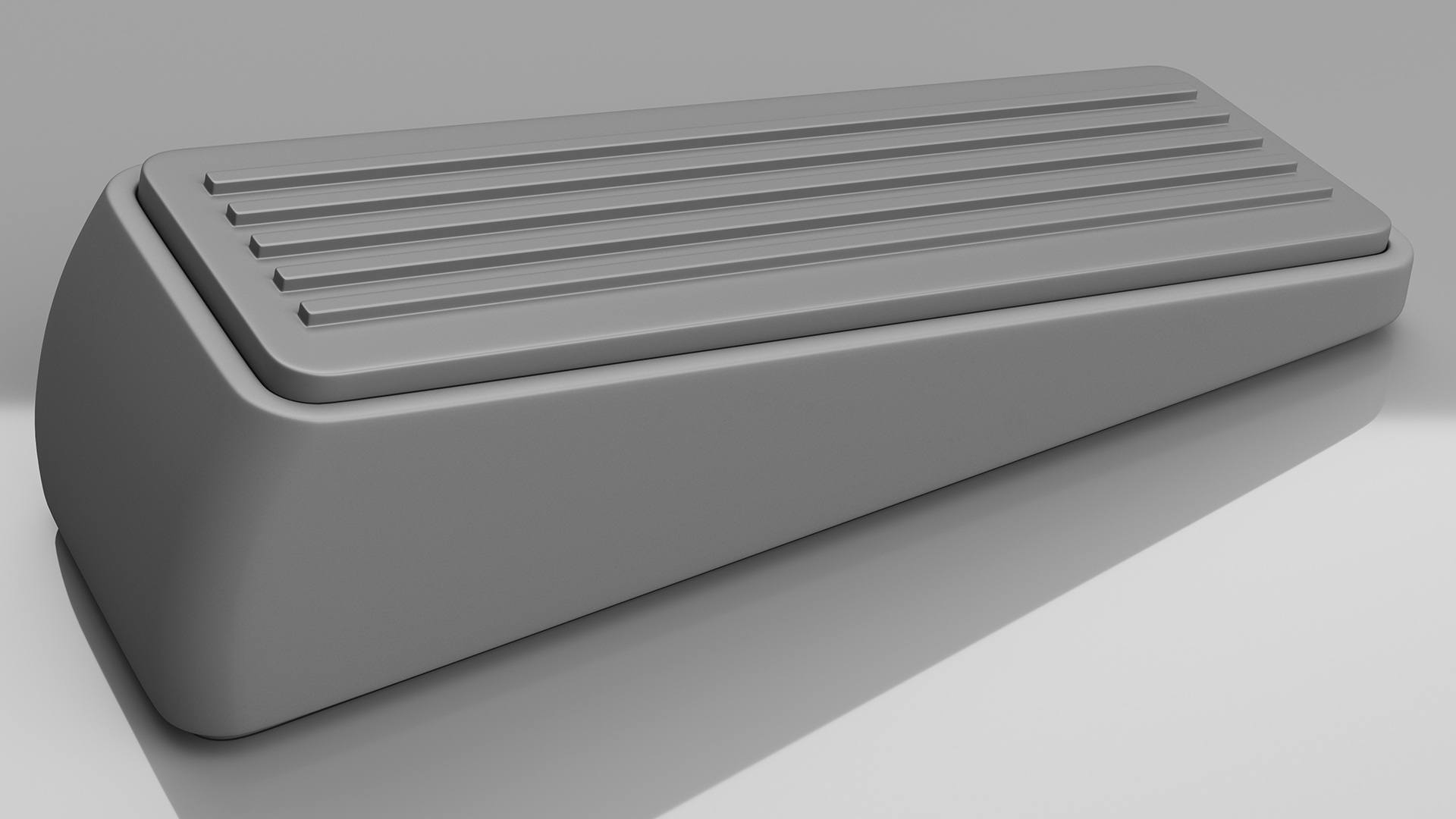 3D Heavy Duty Door Stop Wedge Grey