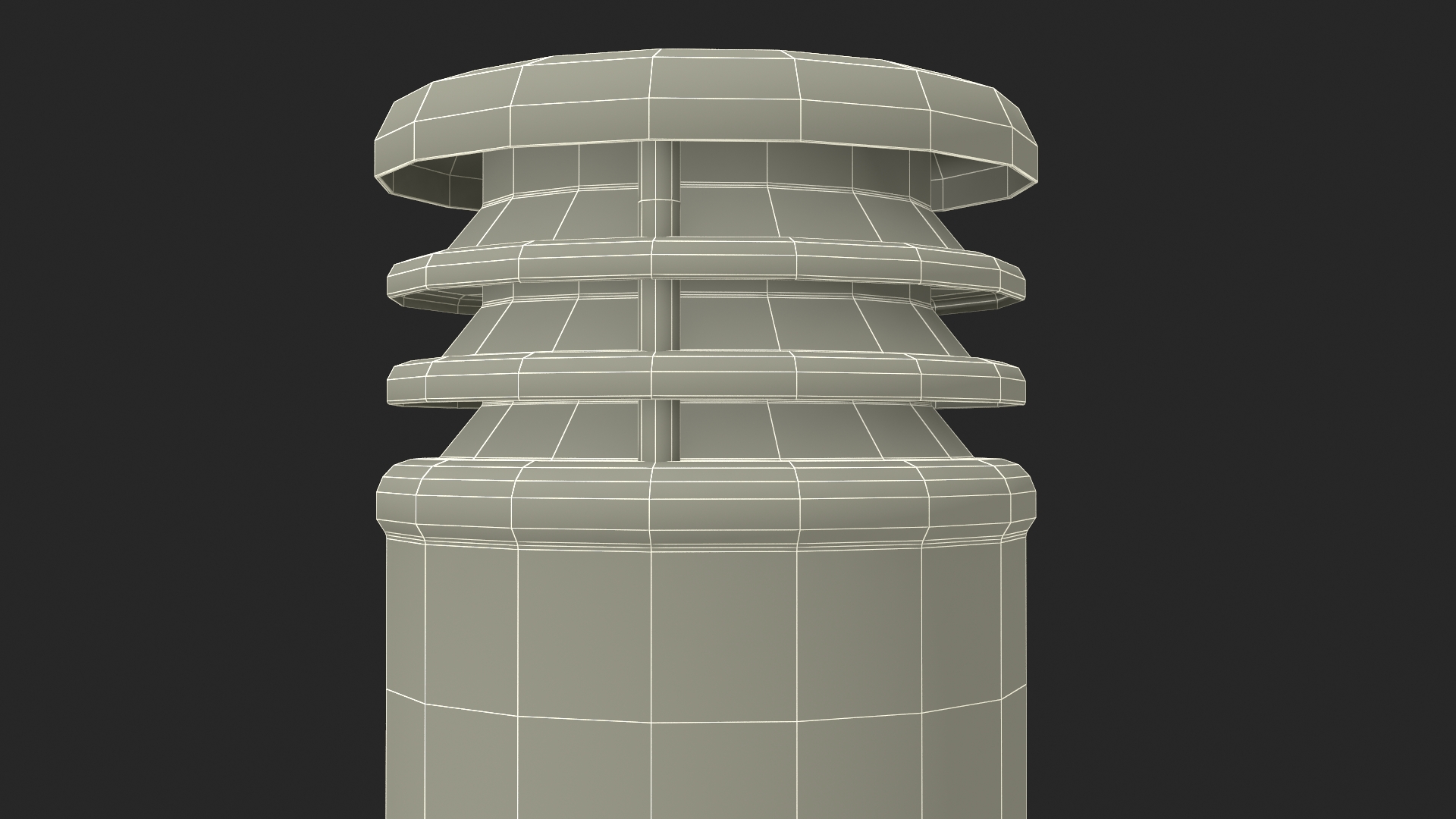 3D Designer Black Round Metal Chimney Corner Base