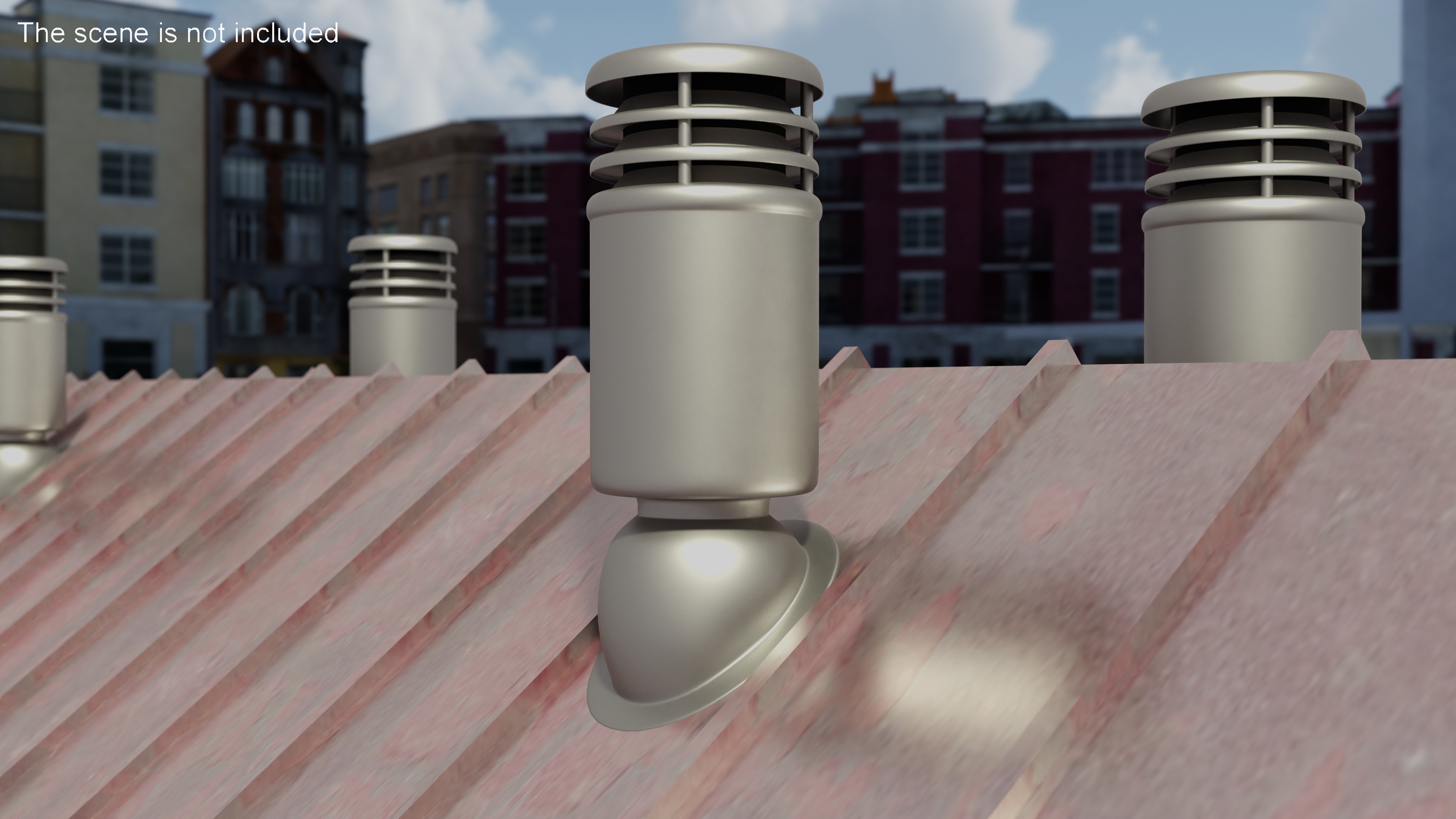 3D Designer Black Round Metal Chimney Corner Base