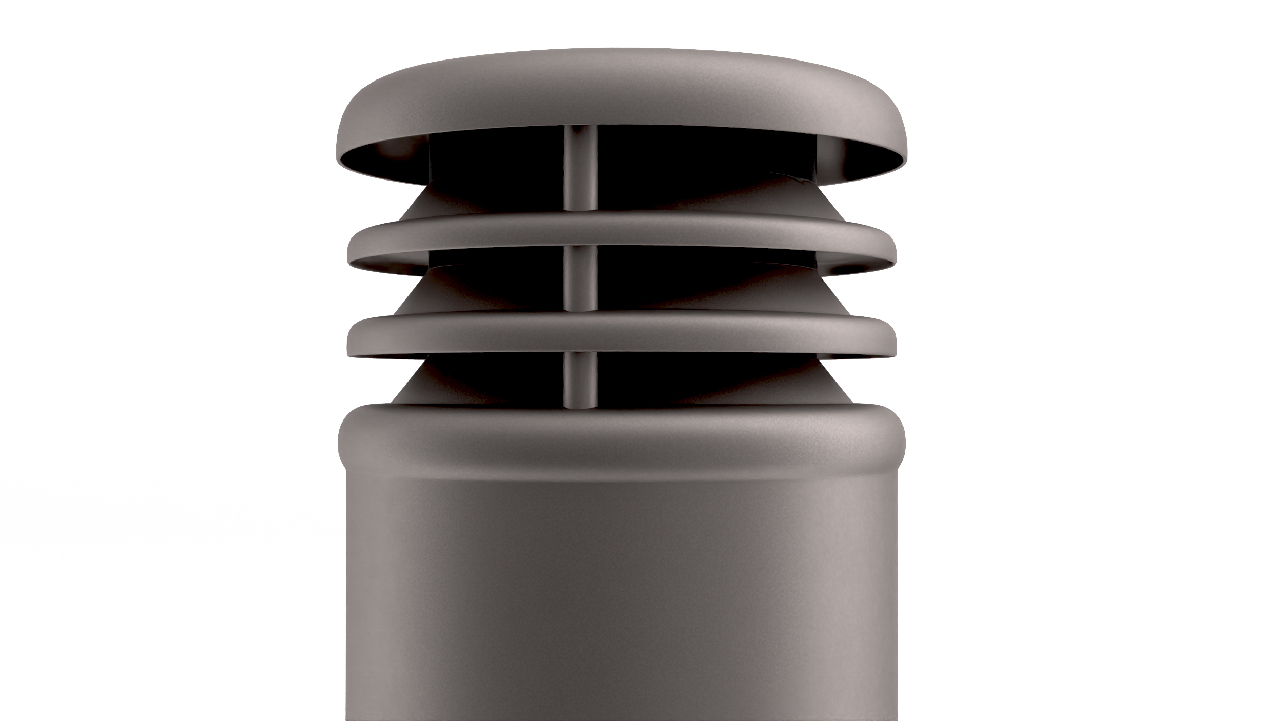3D Designer Black Round Metal Chimney Corner Base