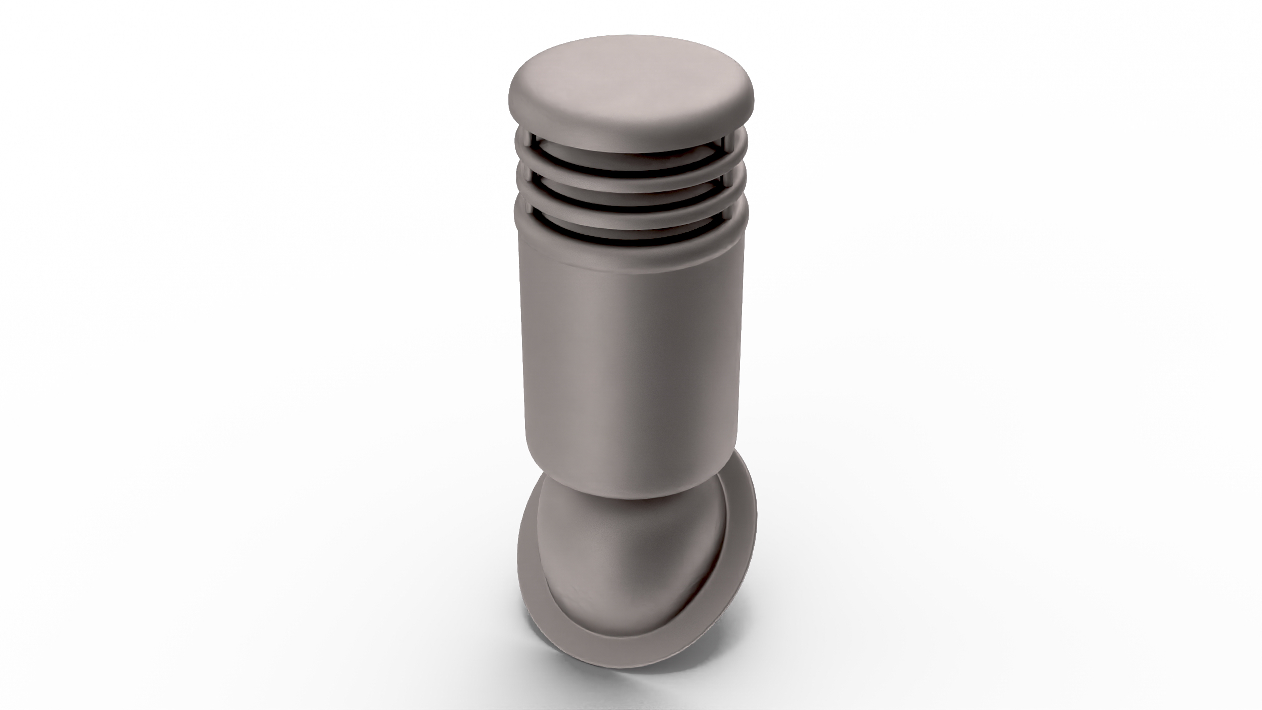 3D Designer Black Round Metal Chimney Corner Base