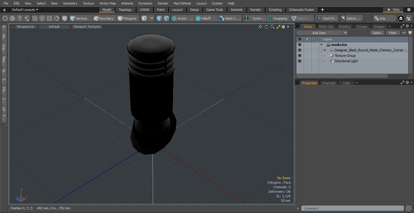 3D Designer Black Round Metal Chimney Corner Base