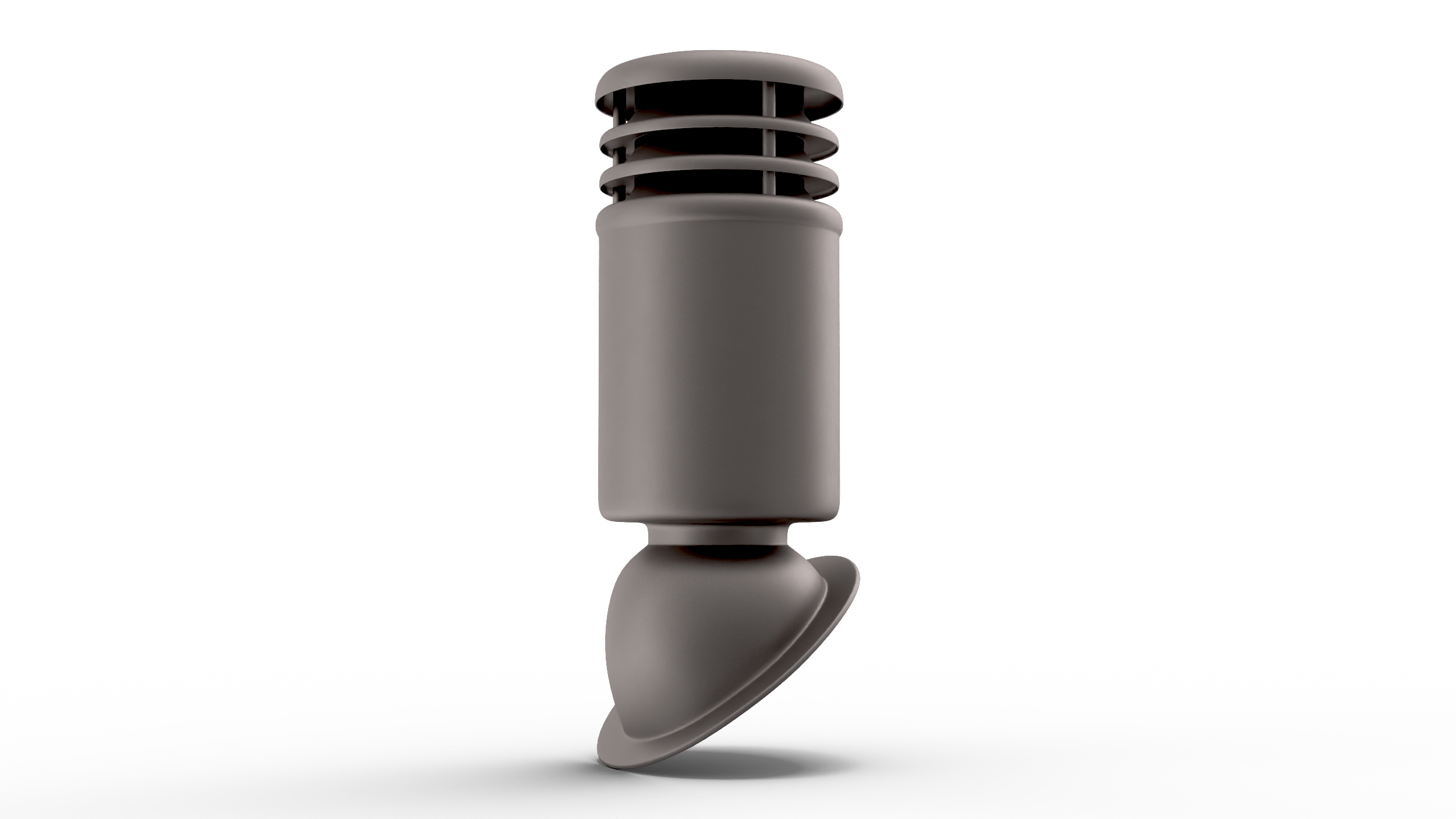 3D Designer Black Round Metal Chimney Corner Base