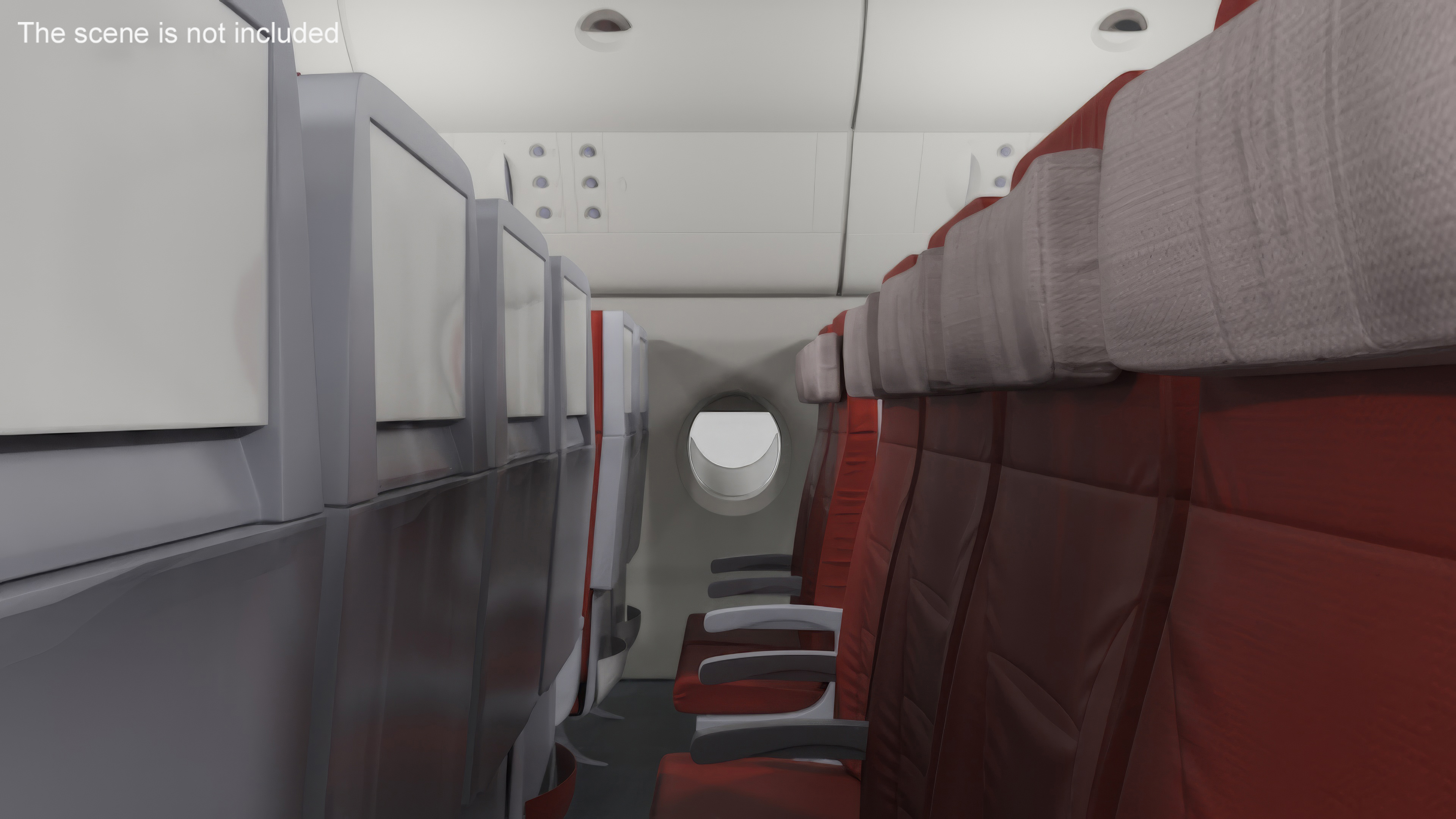 Twin Aircraft Passenger Seats 3D model