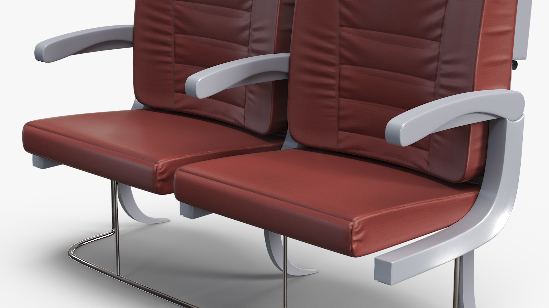 Twin Aircraft Passenger Seats 3D model