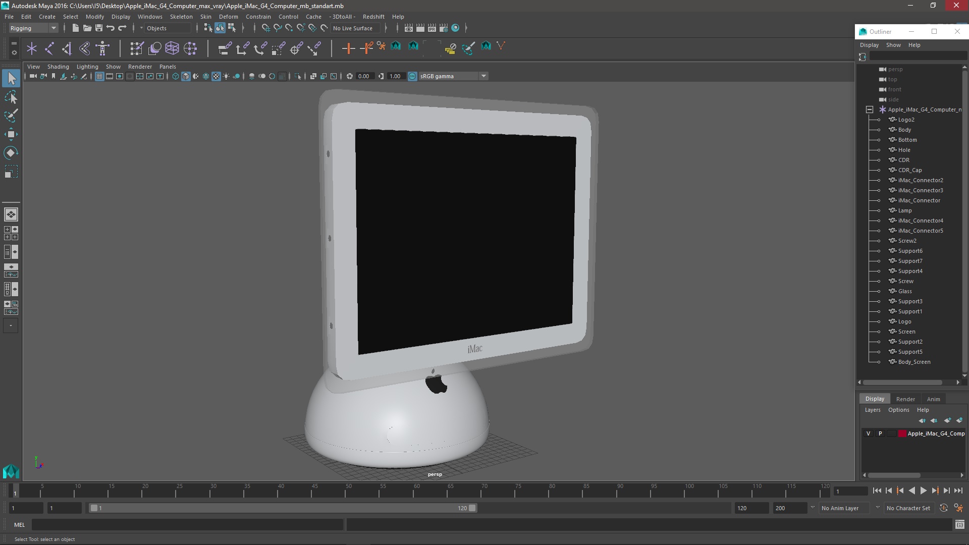 Apple iMac G4 Computer 3D