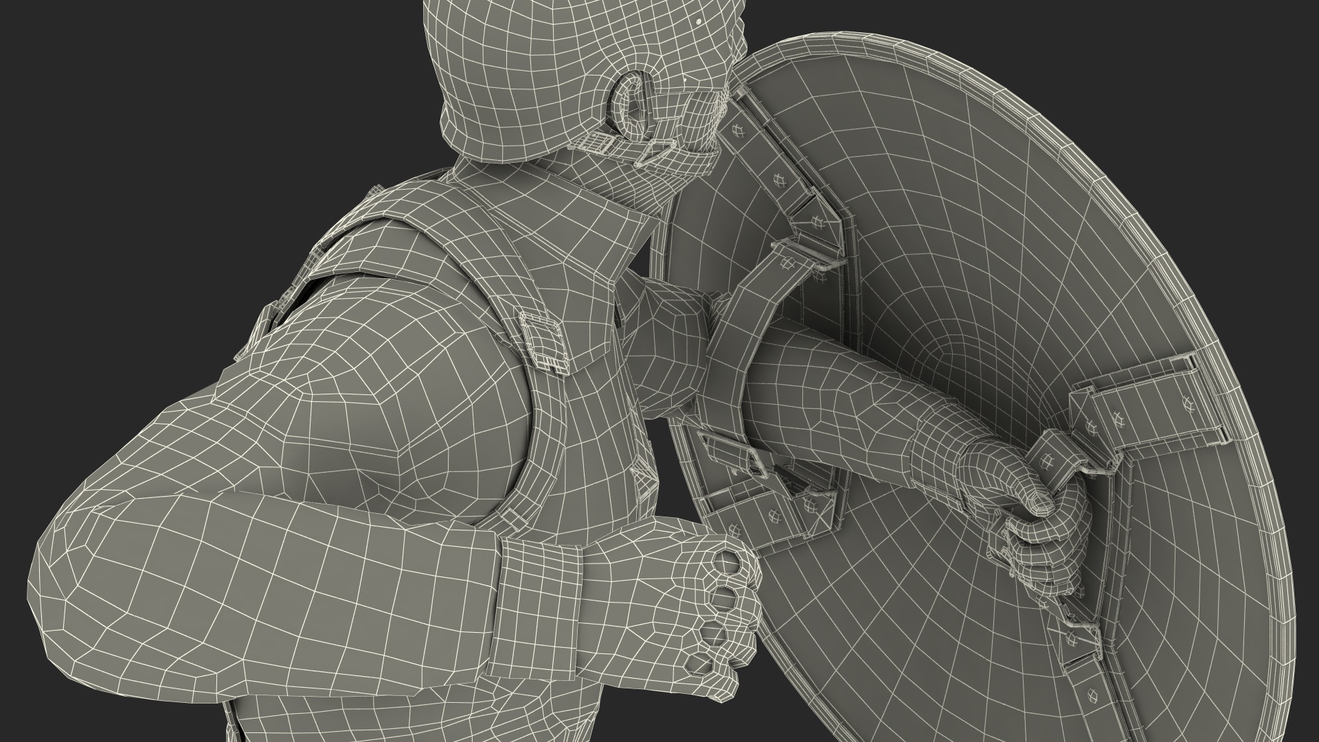 Captain America Attack Pose in Shabby Suit 3D