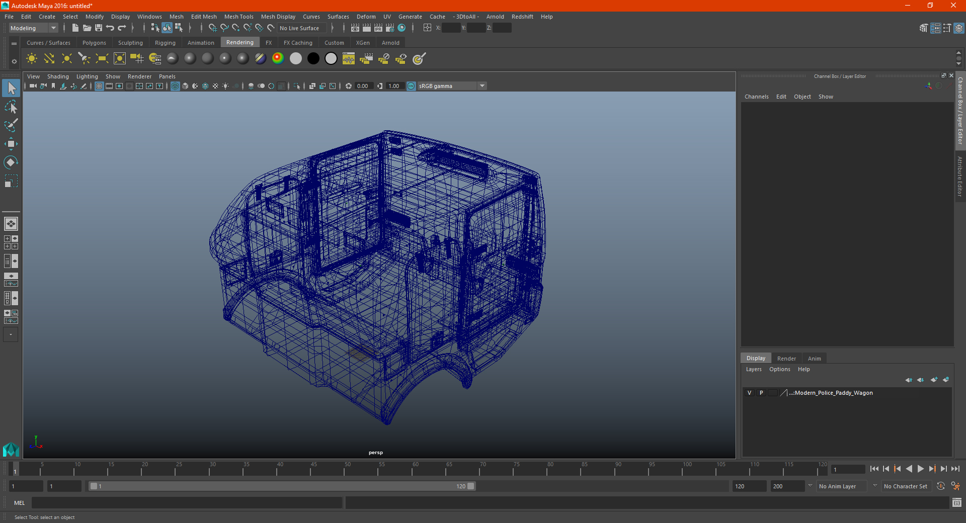 3D model Modern Police Paddy Wagon