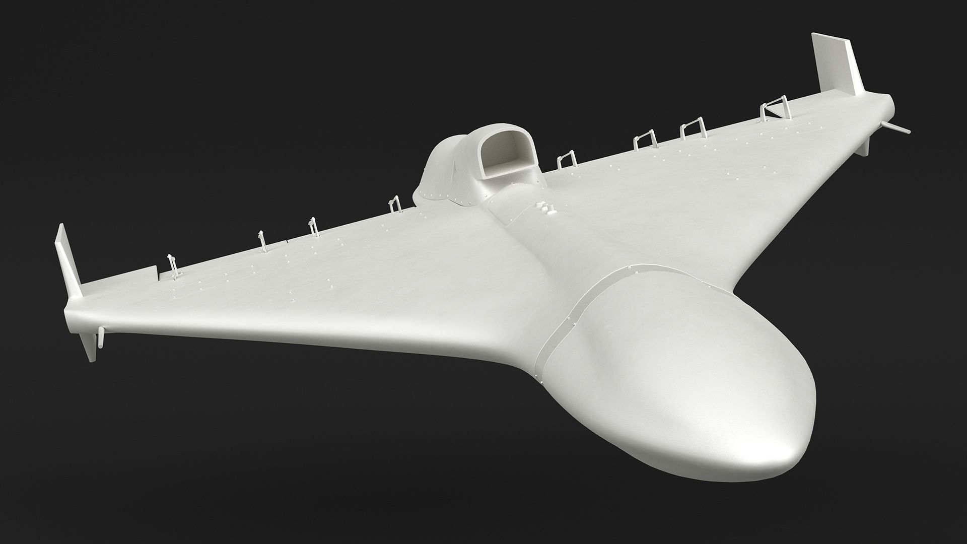 3D Kamikaze Drone Shahed 238 White