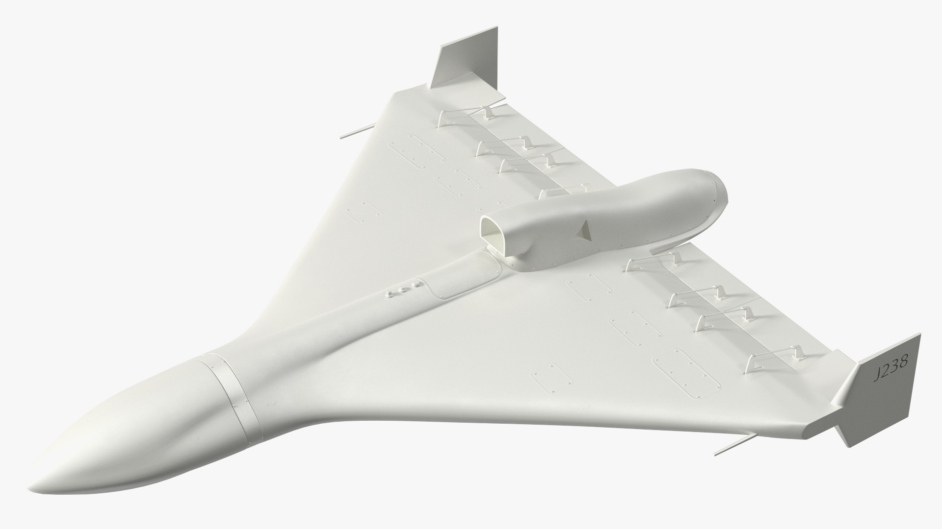 3D Kamikaze Drone Shahed 238 White