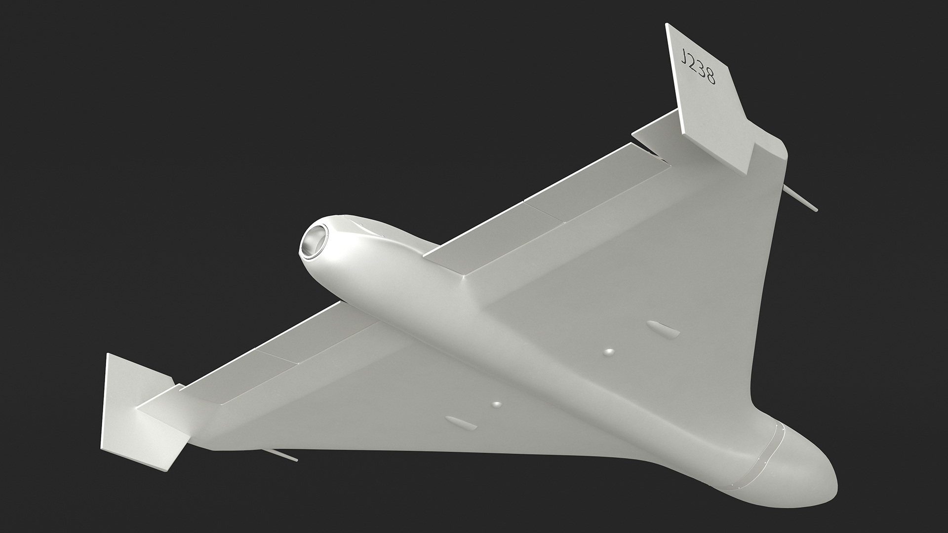3D Kamikaze Drone Shahed 238 White