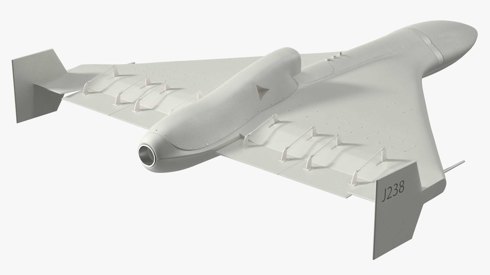 3D Kamikaze Drone Shahed 238 White