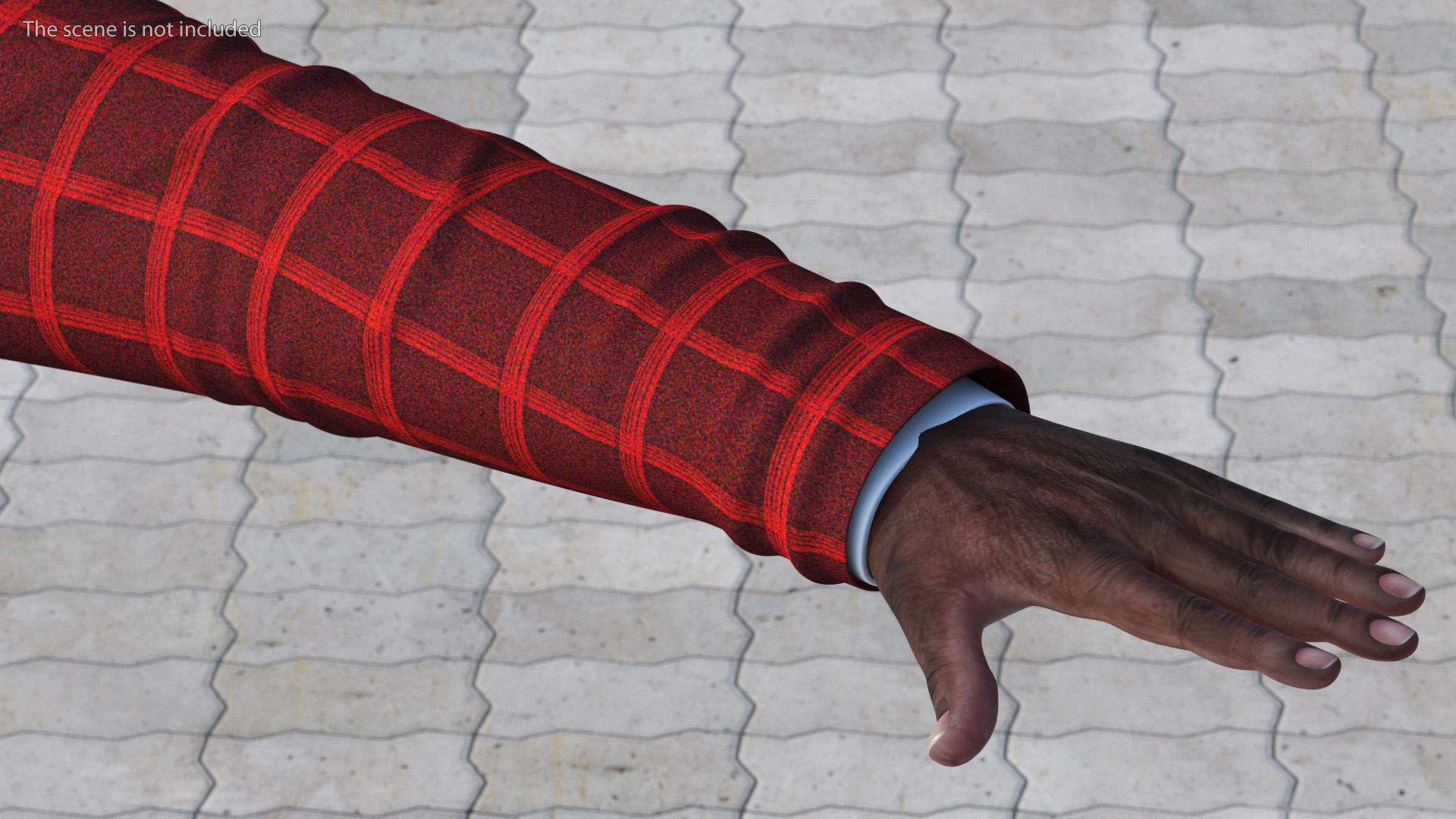 Black Old Gentleman Party Outfit T-Pose 3D model