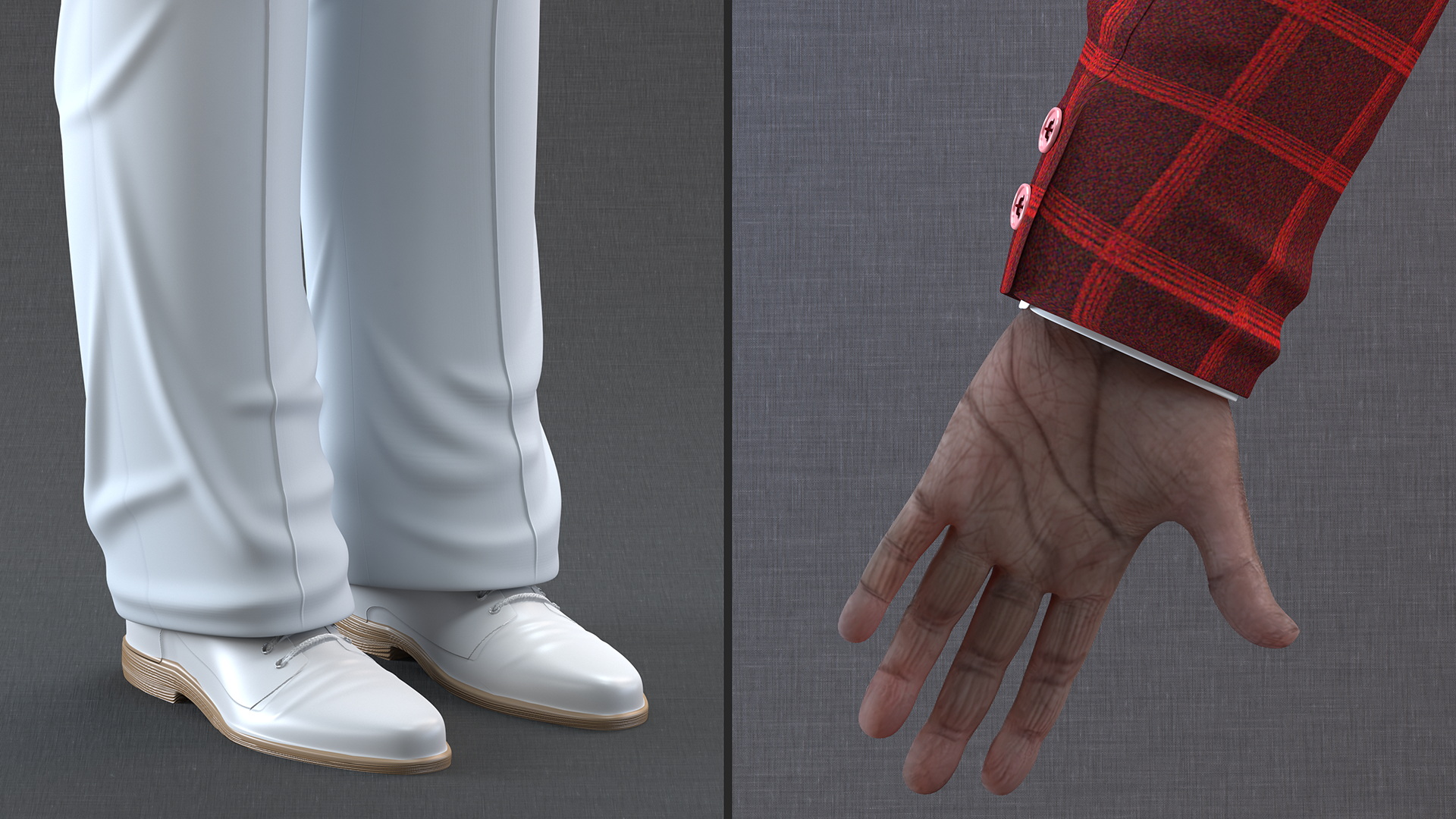 Black Old Gentleman Party Outfit T-Pose 3D model