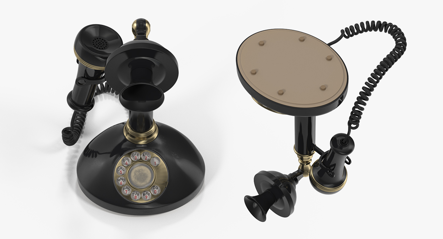 Vintage Candlestick Telephone 3D model