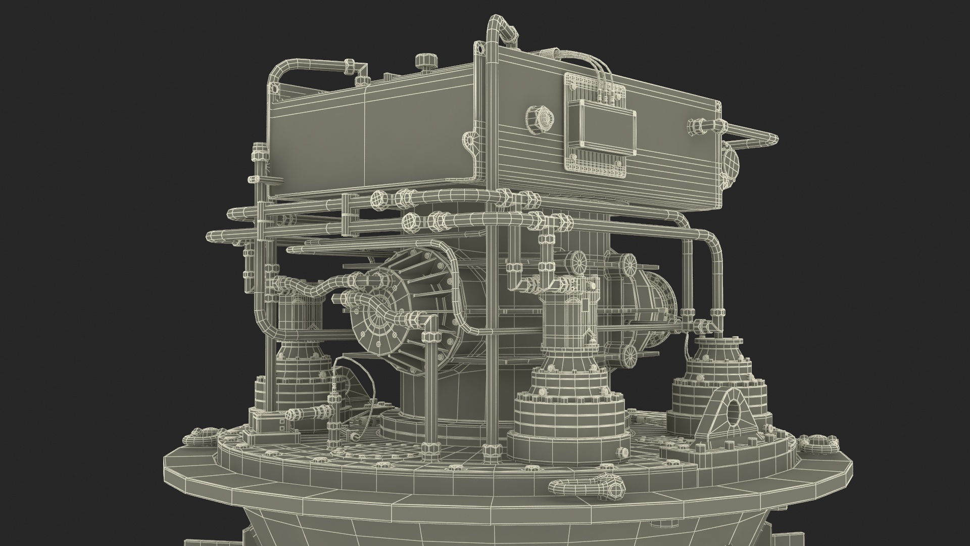 3D Ship Rudder Propeller
