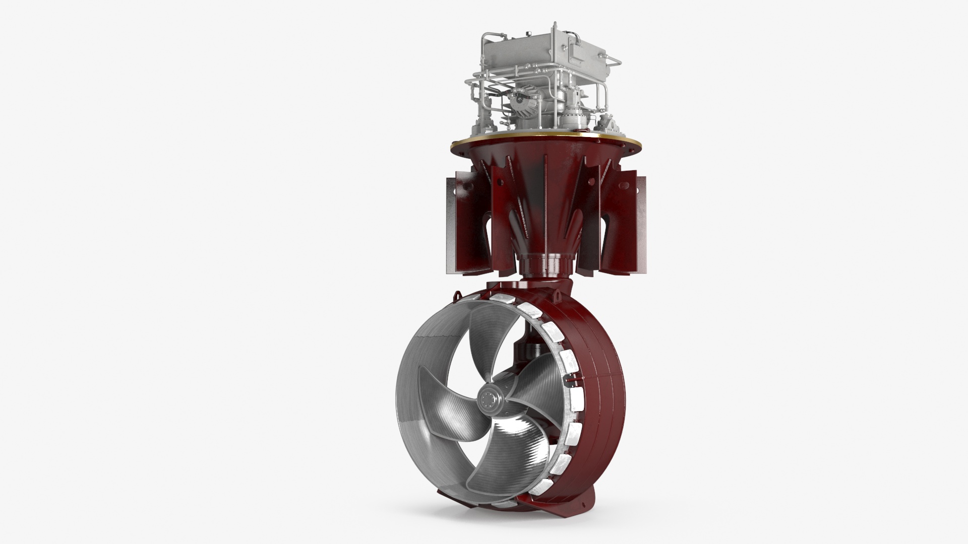 3D Ship Rudder Propeller