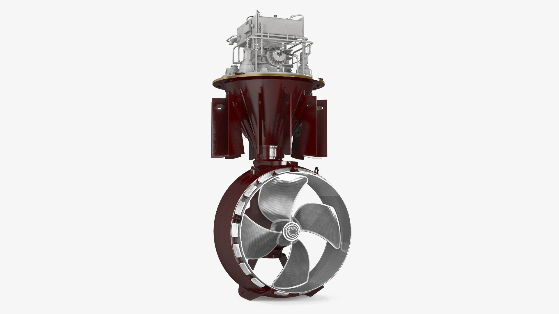 3D Ship Rudder Propeller