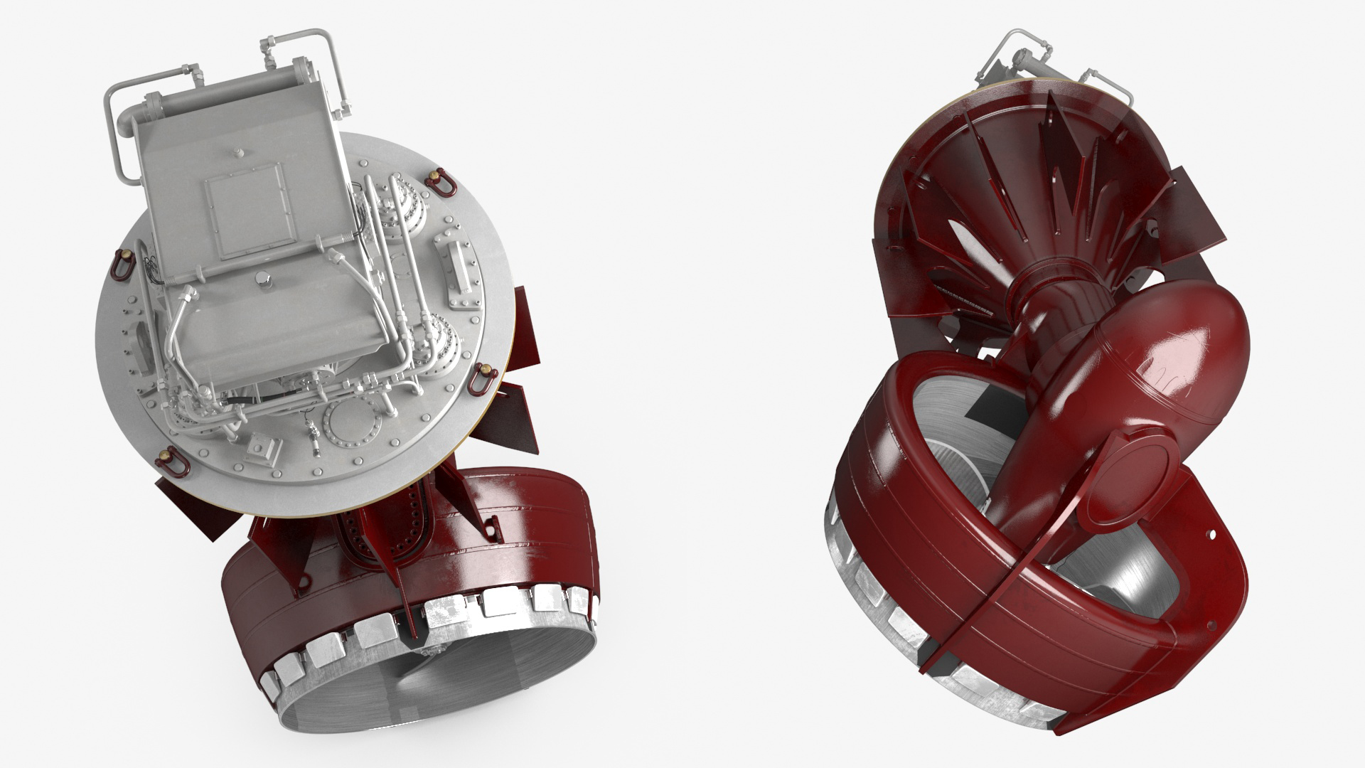 3D Ship Rudder Propeller
