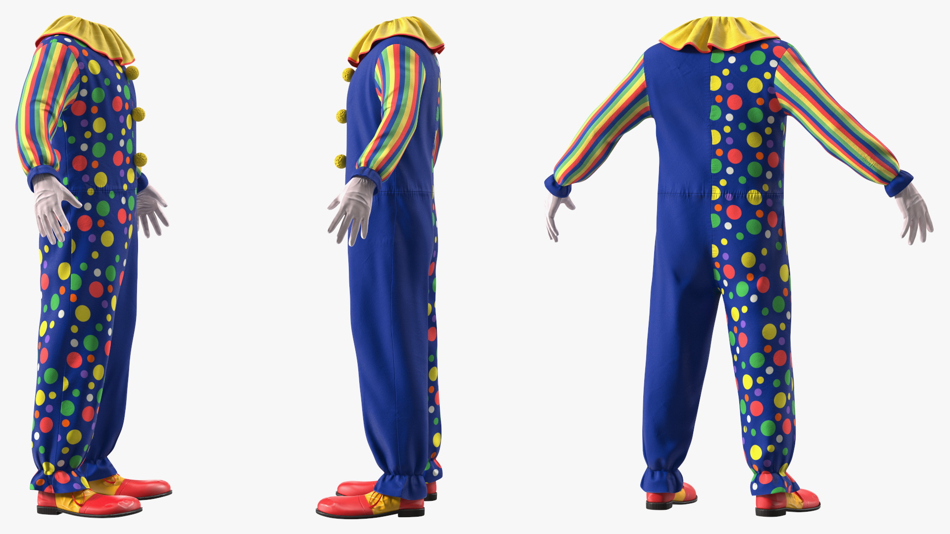 Carnival Clown Costume 3D