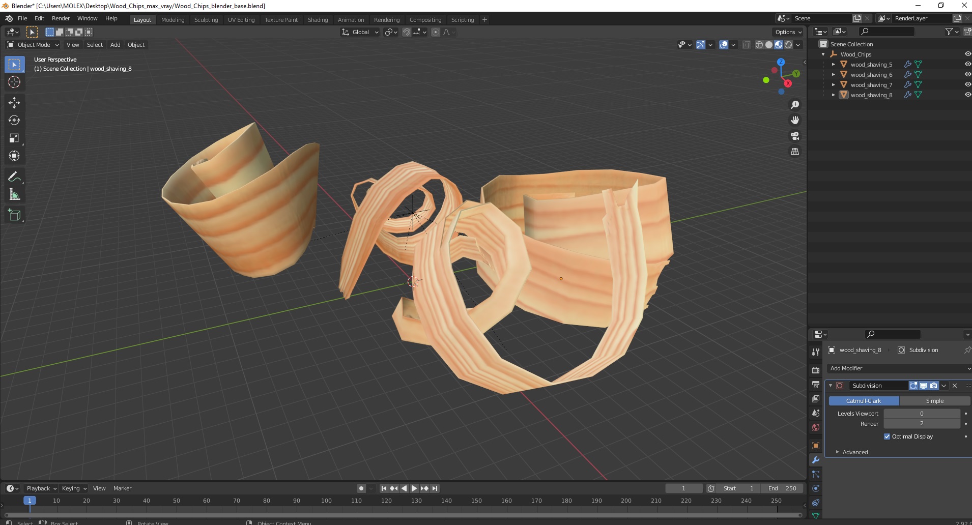 3D model Wood Chips